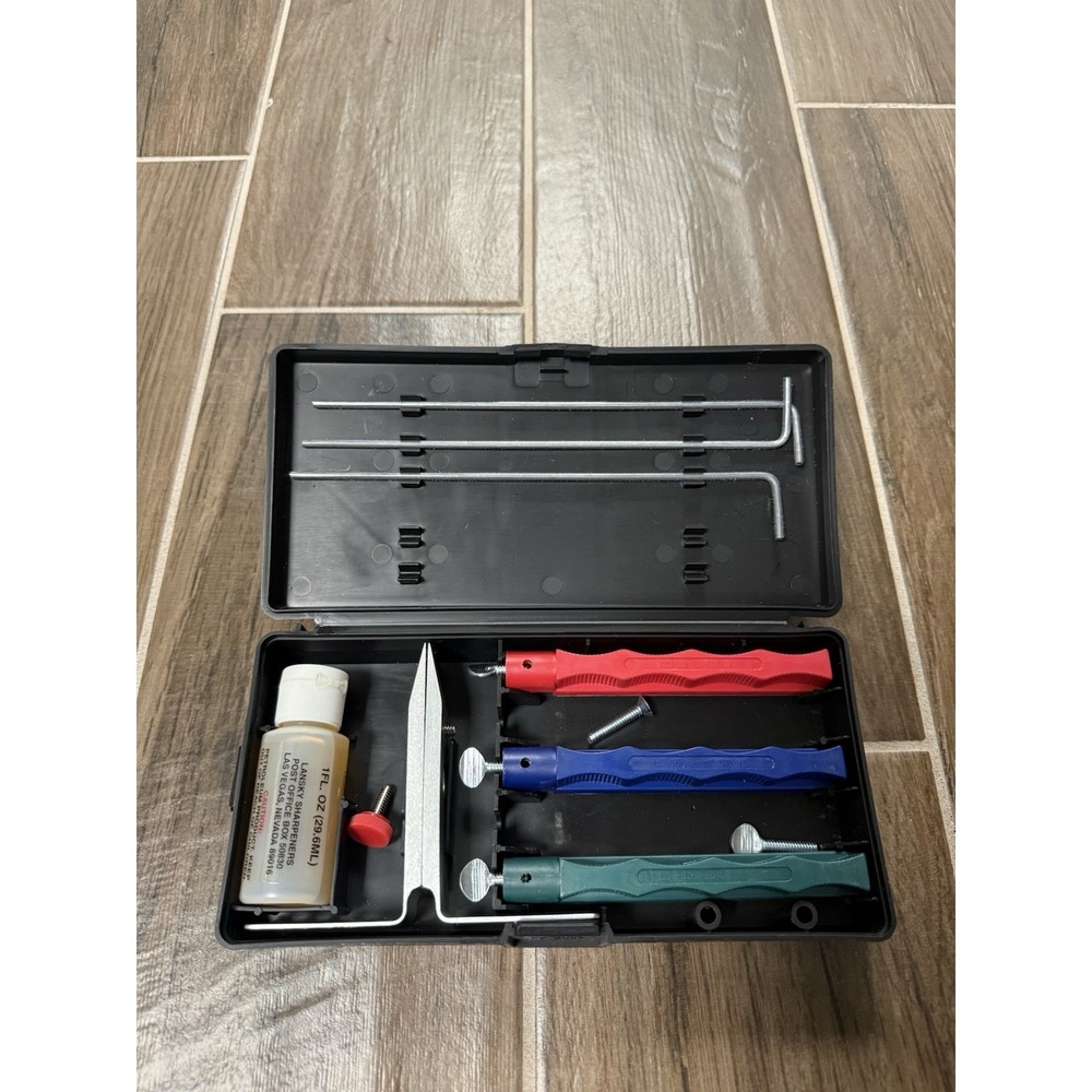 Lansky Standard Precision 3-Stone Knife Sharpening System With Mount